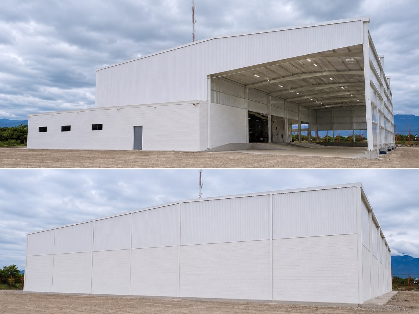 Remodelación de bodega industrial en Allende NL - Obra terminada y fachada instalada